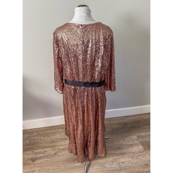 Lane Bryant Copper Sequin Party Dress - Picture 9 of 12